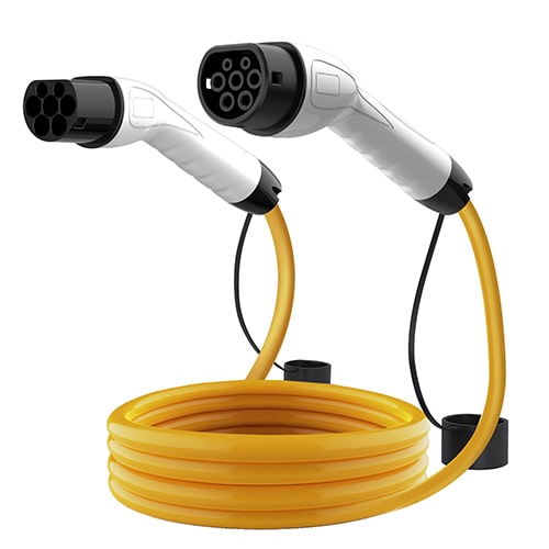 1-EVMOTIONS Delta Type2 -> Type2 (3x16A) Câble de recharge véhicule électrique