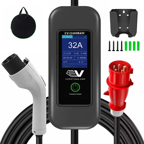 2-EVMOTIONS Delta EVSE Type2 (3x32A) Câble de recharge véhicule électrique
