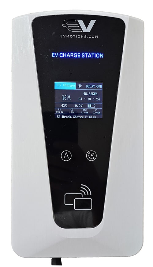 1-EVMOTIONS Delta Smart Wallbox Type2 11kw Wi-Fi Câble de recharge véhicule électrique